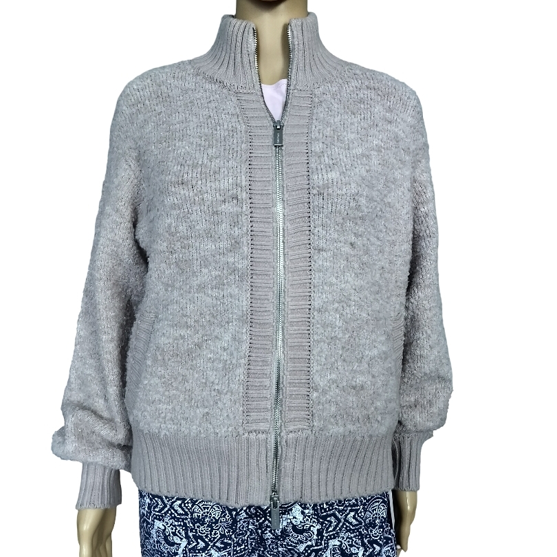 Astr Women's Cream Gold Turtle Neck Zip-Up Sweater Size Xs Nwt